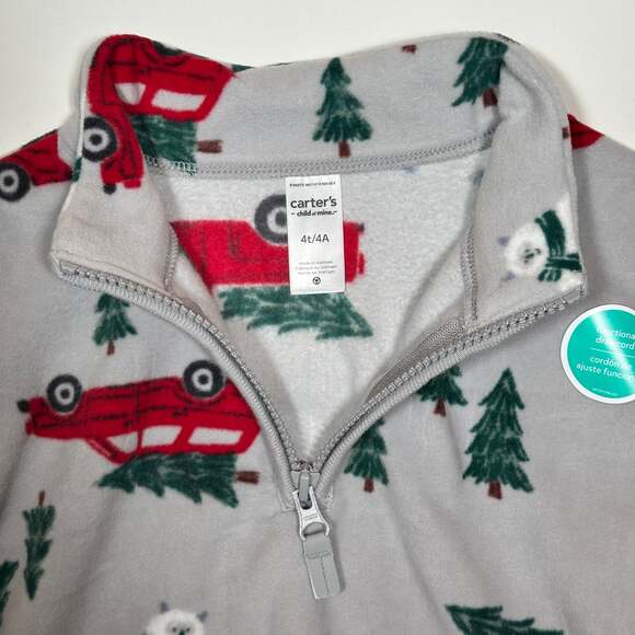 NWT Carter's Toddler Boy’s Winter Fleece Pullover Size 4T - Picture 4 of 5